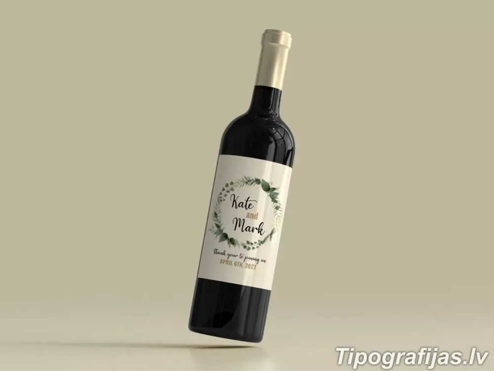Manufacturing and printing labels with a design