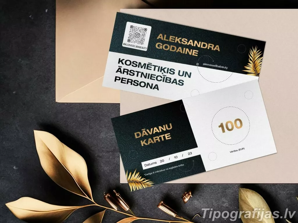 Типография изготавливает индивидуальные подарочные карты. Разработка дизайна подарочных карт. Печать подарочных карт. Образец подарочной карты. #3