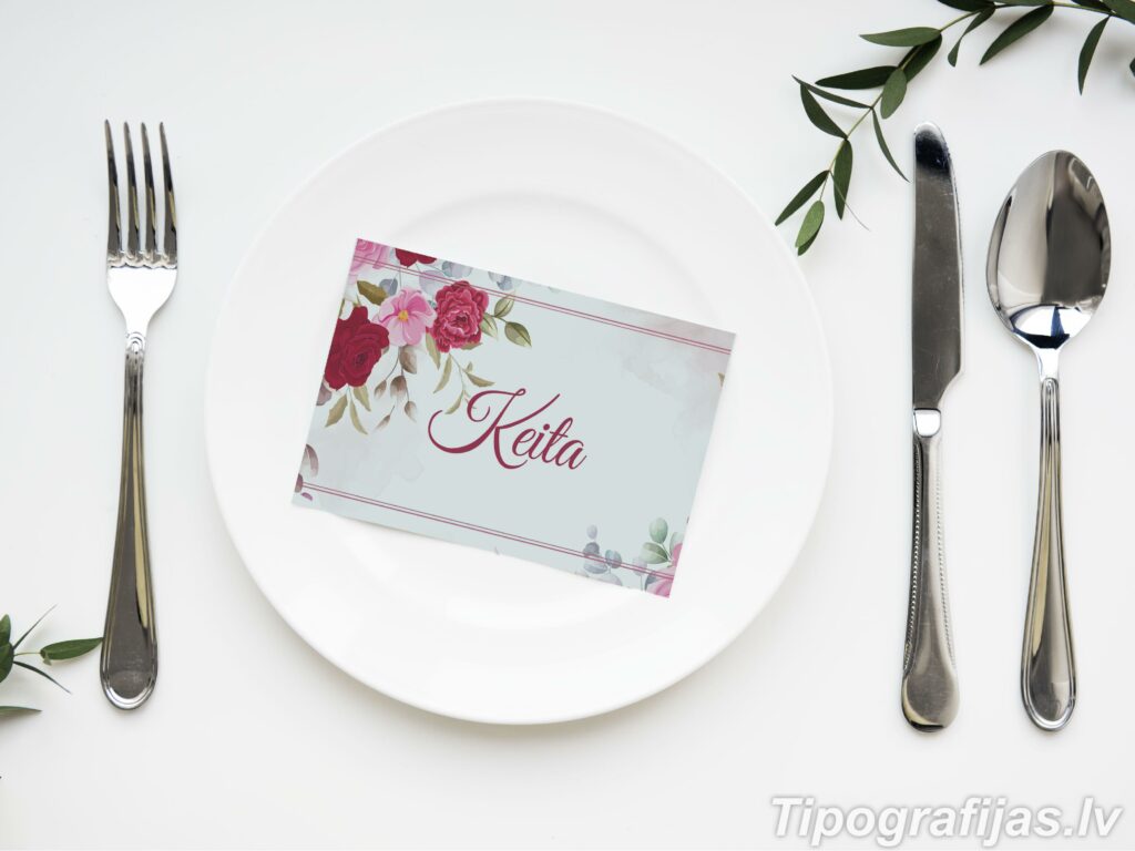 Table cards. Table card printing. Design of table cards. Table card sample. #1