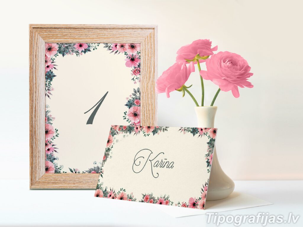 Table cards. Table card printing. Design of table cards. Table card sample. #4