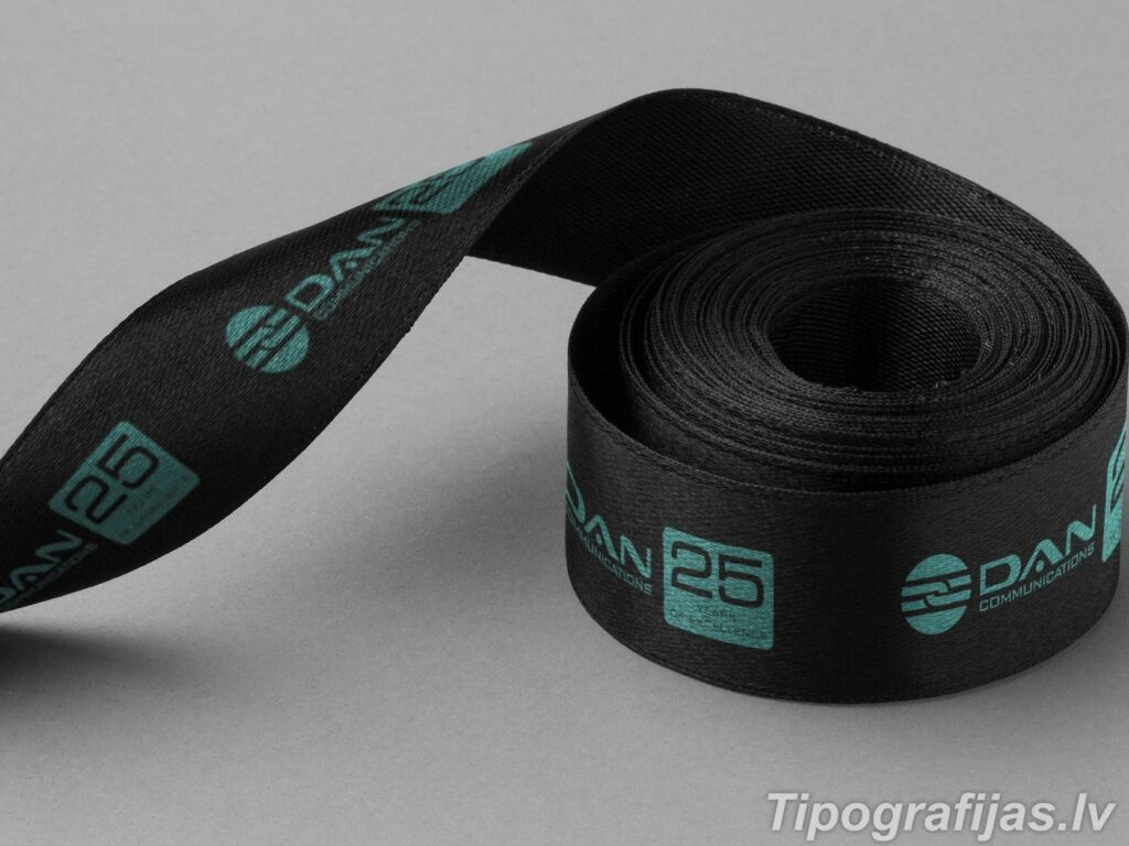 Apdrukātas lentītes ar logo. Lentīšu izgatavošana. Satīna, kokvilna, neilona lentes ar logo. Lentes jūsu organizācijai. Dizaina lentes #1