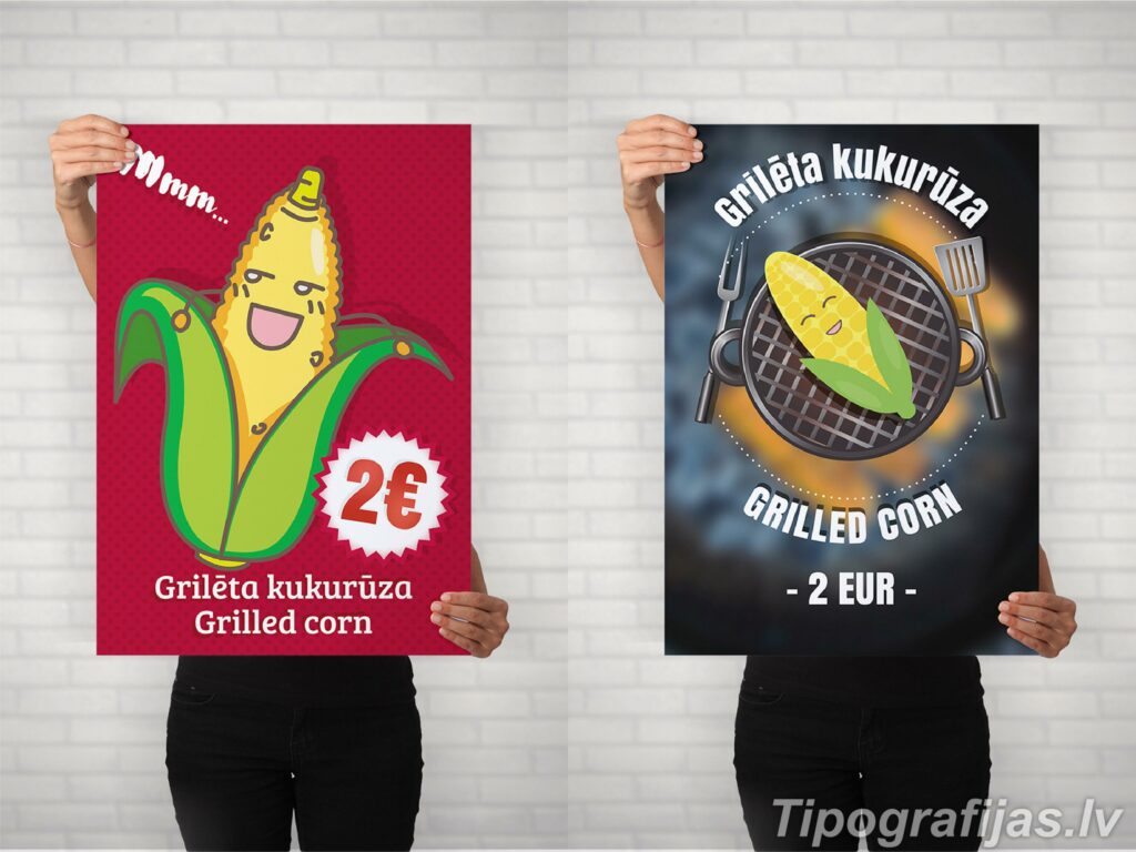 Plakātu un afišu izgatavošanas un drukas paraugi ar dizainu #2