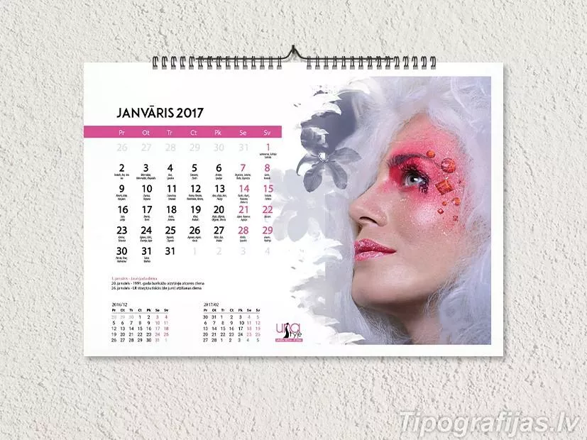 Printing of flip calendars. Design of flip calendars #2