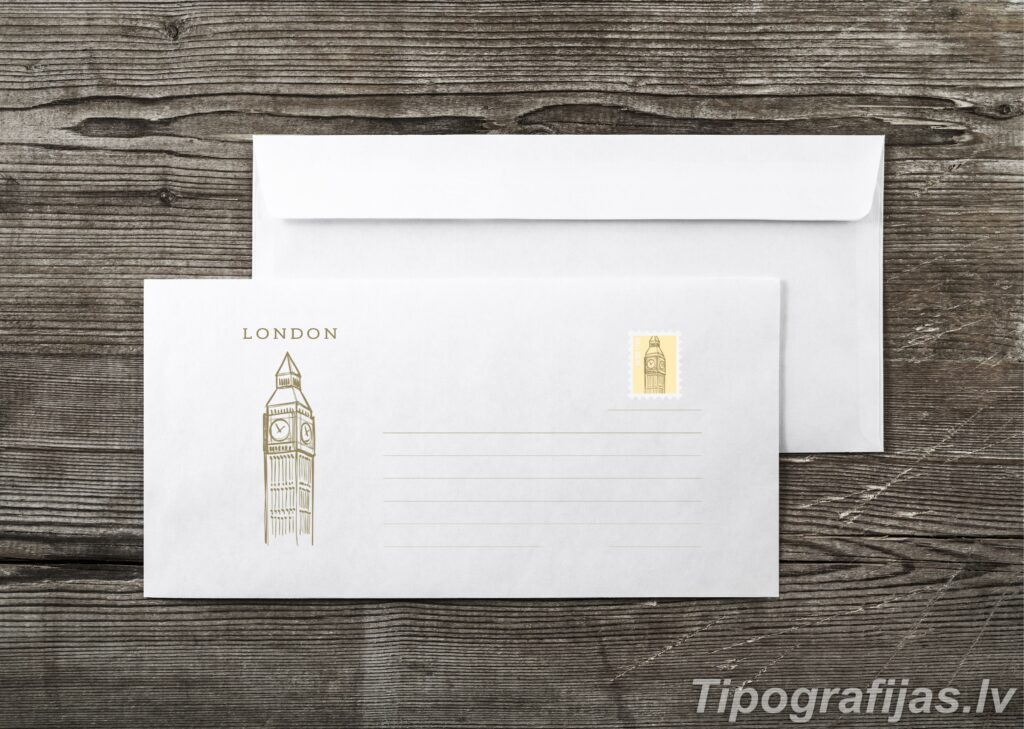 Envelope design development. Envelope printing. Sample of envelopes. #1