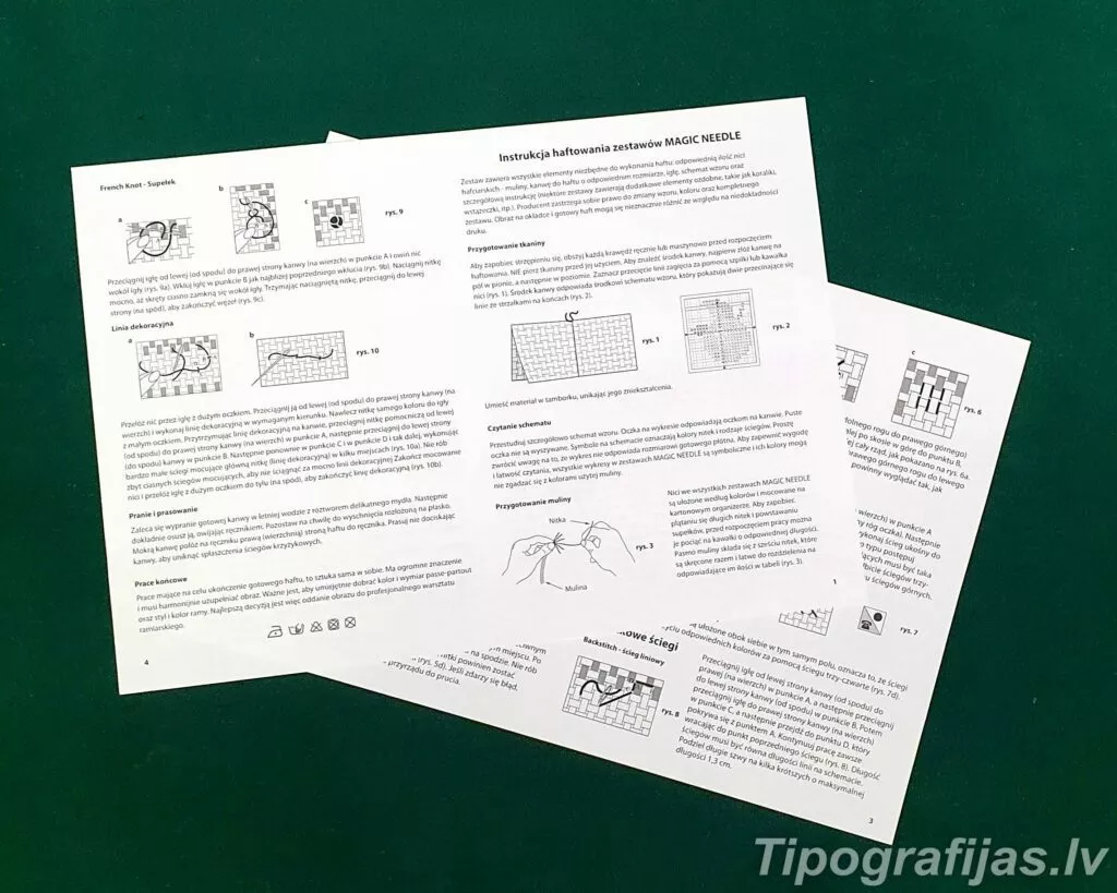 Instruction design development. Production and printing of instructions. Sample instructions. #2